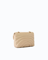 Love Bag Puff large butterfly quilt crossbody bag - Beige | Pinko
