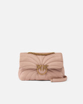 Große Umhängetasche Love Bag Puff mit Schmetterlingssteppung - Rosa | Pinko