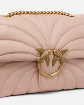 Große Umhängetasche Love Bag Puff mit Schmetterlingssteppung - Rosa | Pinko
