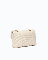 Große Umhängetasche Love Bag Puff mit Schmetterlingssteppung - Weiß | Pinko