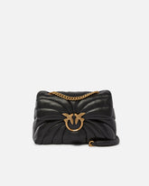 Love Bag Puff large butterfly quilt crossbody bag - Black | Pinko