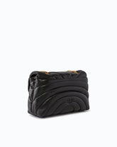 Große Umhängetasche Love Bag Puff mit Schmetterlingssteppung - Schwarz | Pinko