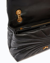 Große Umhängetasche Love Bag Puff mit Schmetterlingssteppung - Schwarz | Pinko