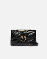 PINKO Galleria Love Bag Puff crossbody bag in quilted patent leather - | Pinko