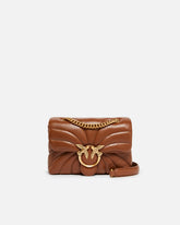 Love Bag Puff Butterfly mini nappa leather crossbody bag - Brown | Pinko