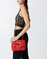 Love Bag Puff Butterfly mini nappa leather crossbody bag - | Pinko