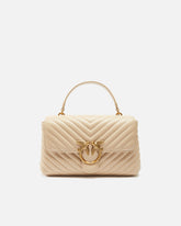 Lady Love Bag Puff medium handbag in chevron nappa leather - | Pinko
