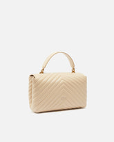 Lady Love Bag Puff medium handbag in chevron nappa leather - | Pinko