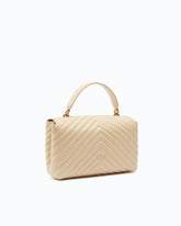 Lady Love Bag Puff medium handbag in chevron nappa leather - | Pinko
