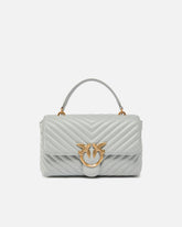 Lady Love Bag Puff medium handbag in chevron nappa leather - | Pinko
