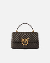 Lady Love Bag Puff medium handbag in chevron nappa leather - | Pinko