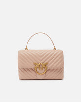 Lady Love Bag Puff medium handbag in chevron nappa leather - | Pinko