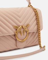 Lady Love Bag Puff medium handbag in chevron nappa leather - | Pinko