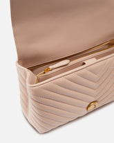 Mittelgroße Handtasche Love Bag Puff Chevron aus Nappaleder - | Pinko