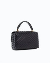 Lady Love Bag Puff medium handbag in chevron nappa leather - | Pinko