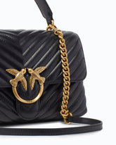 Lady Love Bag Puff medium handbag in chevron nappa leather - | Pinko