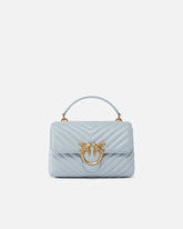 Kleine Lady Love Bag Puff Chevron Handtasche - Hellblau | Pinko