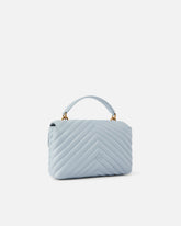 Kleine Lady Love Bag Puff Chevron Handtasche - Hellblau | Pinko