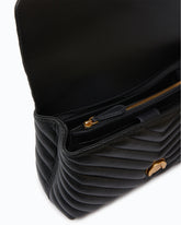 Mini handbag Lady Love Bag Puff Chevron - Black | Pinko