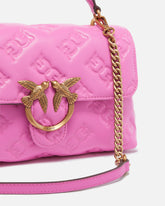 Mini Love Bag Puff crossbody bag in branded nappa leather - | Pinko