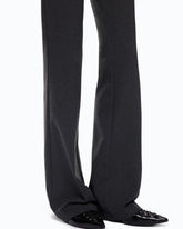 Flared ponte-knit trousers - Dark Grey | Pinko