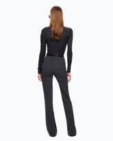 Flared ponte-knit trousers - | Pinko