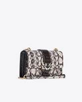 PINKO Galleria Mini Love Bag One in reptile and crocodile-print leather - | Pinko