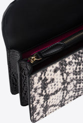PINKO Galleria Mini Love Bag One in reptile and crocodile-print leather - | Pinko