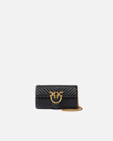 Geldbörse Love Bag One Wallet Fischgrat - Schwarz | Pinko