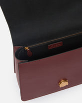 Mittelgroße Handtasche Love Bag Top Handle aus Leder - Burgunder | Pinko