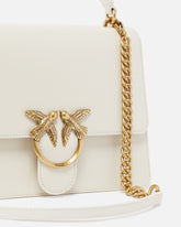Medium handbag Love Bag Top Handle in leather - White | Pinko