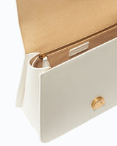Mittelgroße Handtasche Love Bag Top Handle aus Leder - Weiß | Pinko
