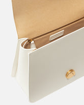 Mittelgroße Handtasche Love Bag Top Handle aus Leder - Weiß | Pinko