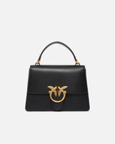 Mittelgroße Handtasche Love Bag Top Handle aus Leder - Schwarz | Pinko