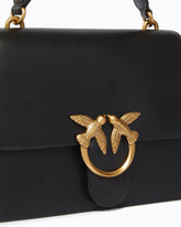 Mittelgroße Handtasche Love Bag Top Handle aus Leder - Schwarz | Pinko