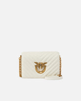 Small shoulder bag Love Bag Click Chevron - White | Pinko