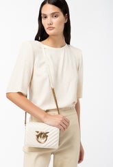 Small shoulder bag Love Bag Click Chevron - White | Pinko