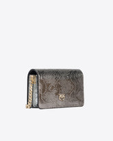 PINKO Galleria Mini Love Bag Click in punched reptile skin - | Pinko