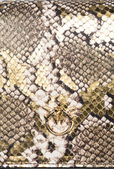 PINKO Galleria Mini Love Bag Click in laminated reptile skin - | Pinko