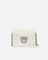 PINKO Galleria Love Bag mini crossbody bag with laminated reptile skin - | Pinko