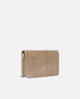 Umhängetasche Mini Love Bag aus glänzendem Reptilleder PINKO Galleria - | Pinko