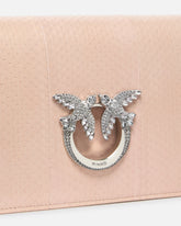 Umhängetasche Mini Love Bag aus glänzendem Reptilleder PINKO Galleria - | Pinko