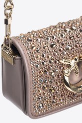PINKO Galleria full-rhinestone Micro Love Bag Click - | Pinko