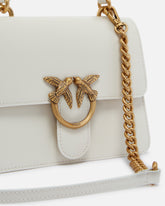 Mini-Handtasche Love Bag Top Handle aus Leder - Weiß | Pinko