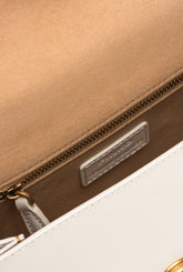 Mini-Handtasche Love Bag Top Handle aus Leder - Weiß | Pinko