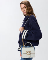Mini-Handtasche Love Bag Top Handle aus Leder - Weiß | Pinko