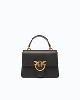 Mini handbag Love Bag Top Handle in leather - Black | Pinko
