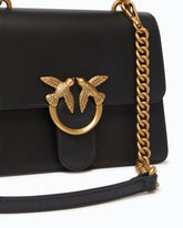 Mini handbag Love Bag Top Handle in leather - Black | Pinko
