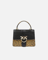 PINKO Galleria animal and croc-print bag with shoulder strap - | Pinko