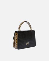 PINKO Galleria animal and croc-print bag with shoulder strap - | Pinko